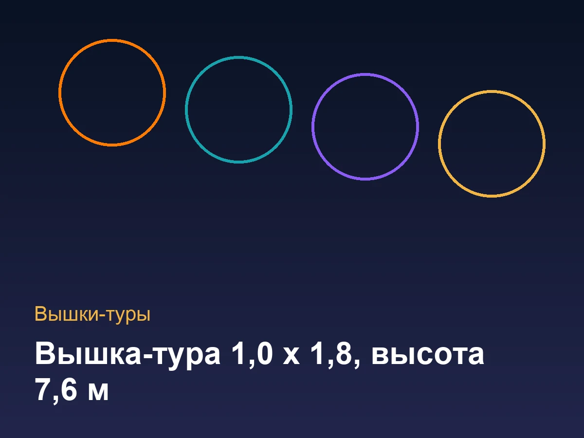 Вышка-тура 1,0 х 1,8, высота 7,6 м