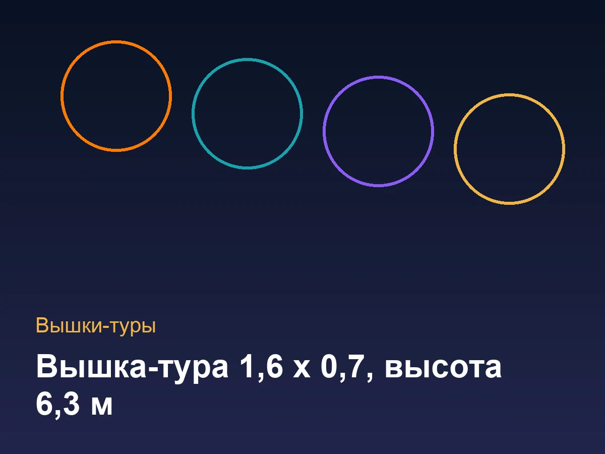 Вышка-тура 1,6 х 0,7, высота 6,3 м