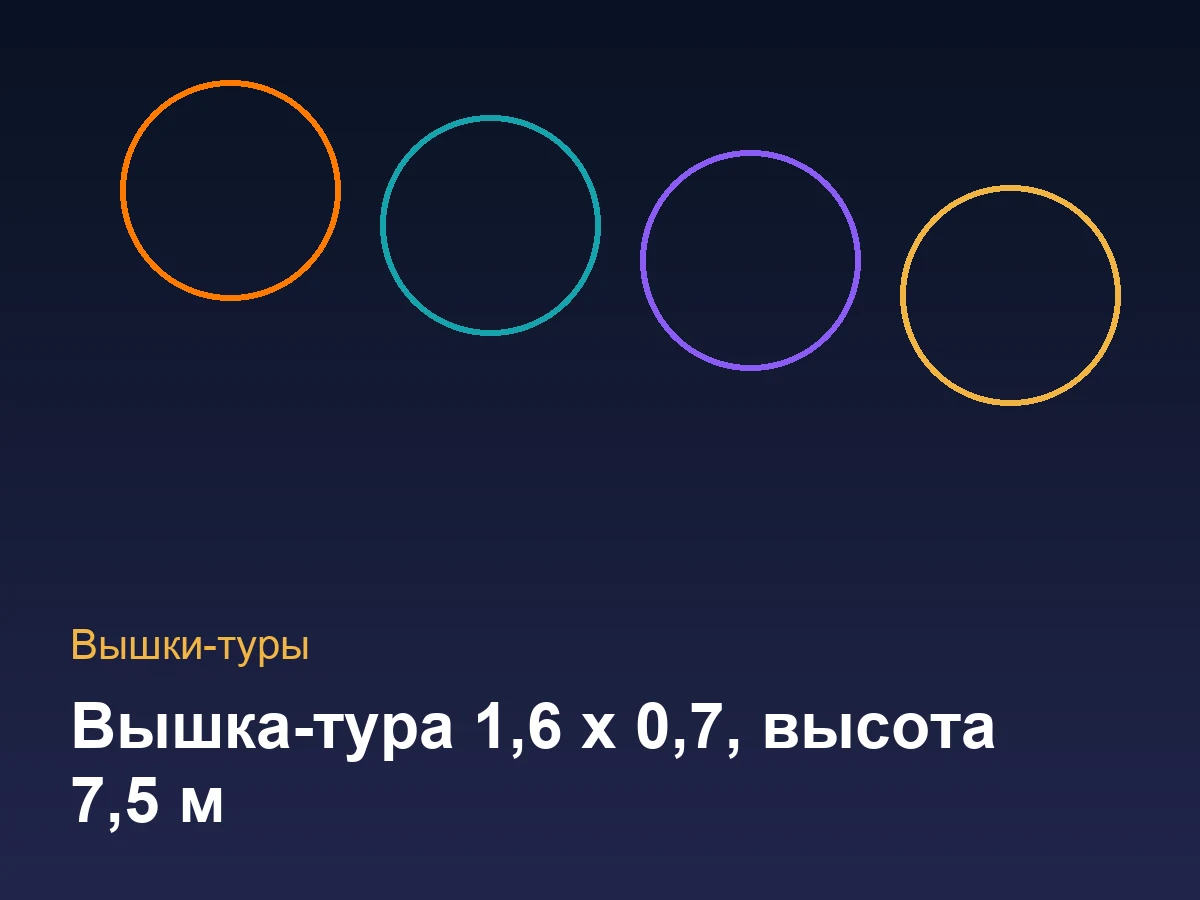 Вышка-тура 1,6 х 0,7, высота 7,5 м