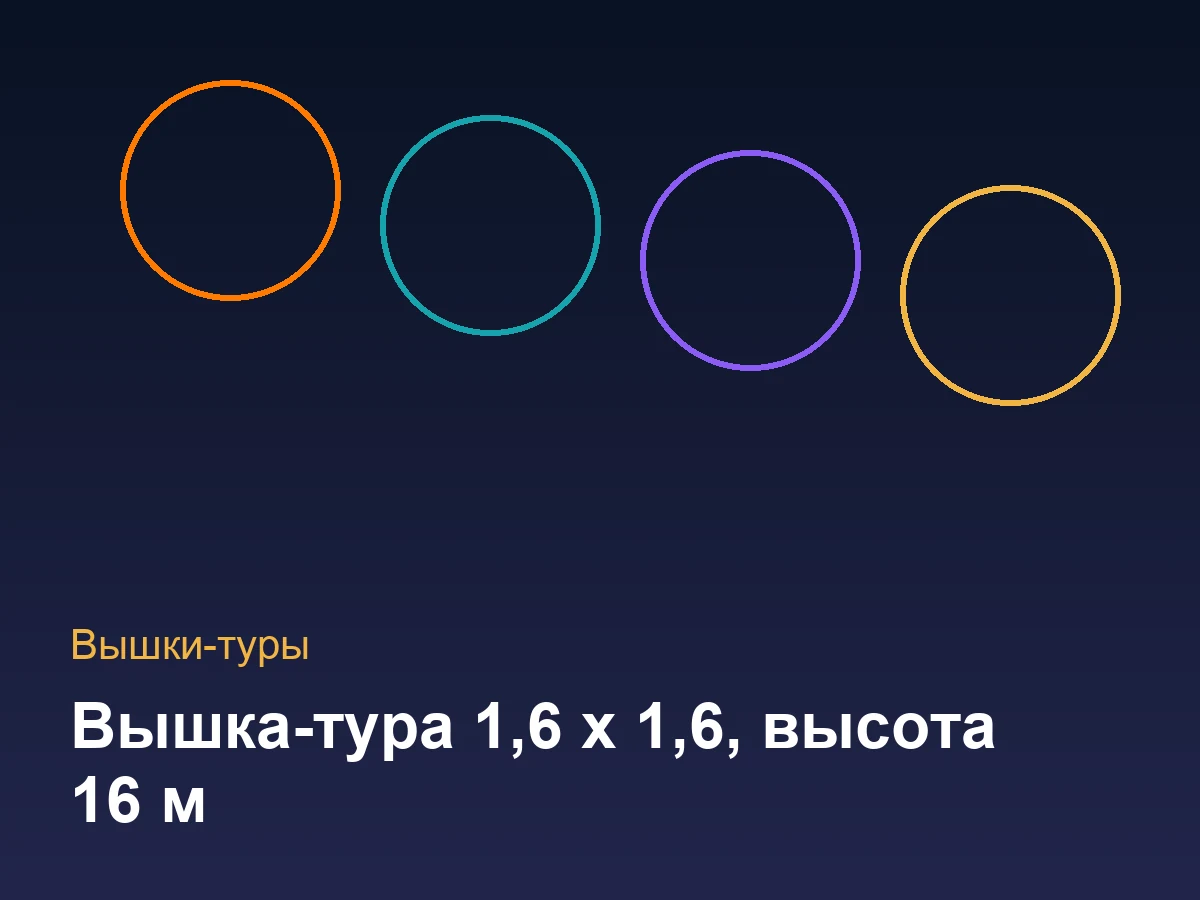 Вышка-тура 1,6 х 1,6, высота 16 м