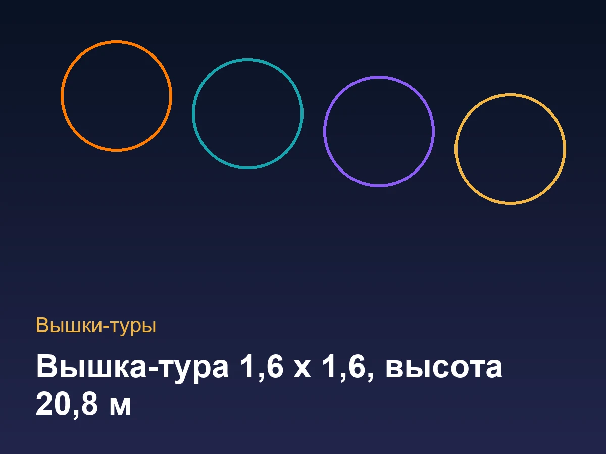 Вышка-тура 1,6 х 1,6, высота 20,8 м