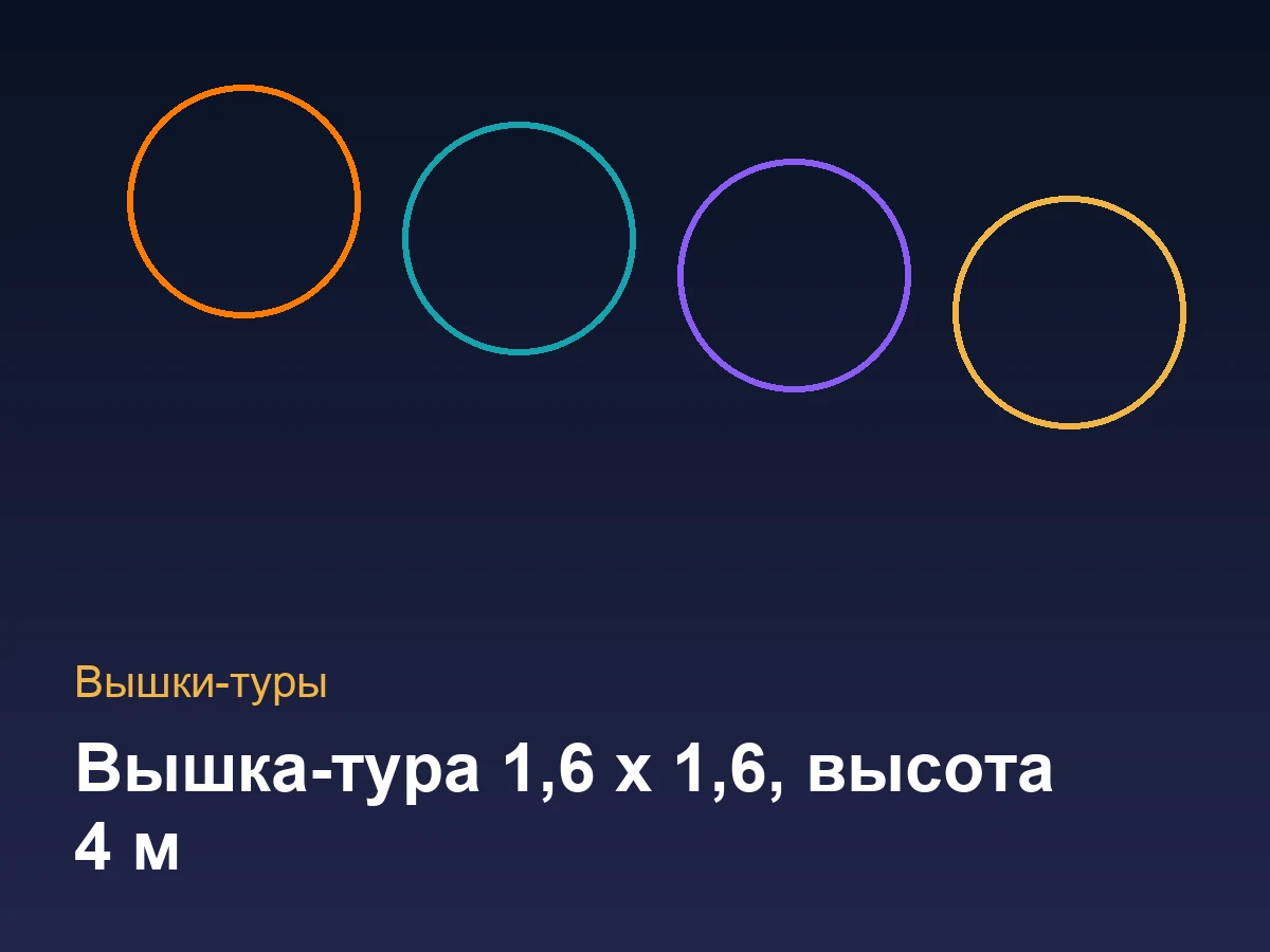 Вышка-тура 1,6 х 1,6, высота 4 м