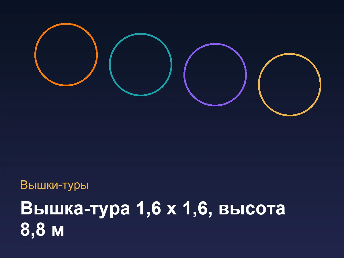 Вышка-тура 1,6 х 1,6, высота 8,8 м